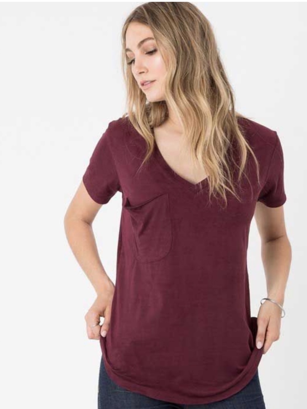 Z Supply Pocket Tee - Faux Suede